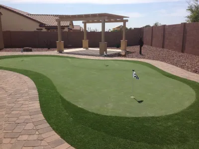 Outdoor Putting Green In Arizona Backyard-Mesa-McKeeman Project — Landscape Construction project by Dream Retreats Landscape