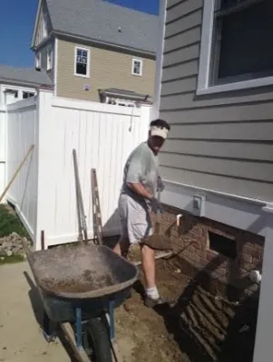 Outdoor Cooking Area — Landscape Construction project by Dreamscape Designers Landscape Company in Norfolk