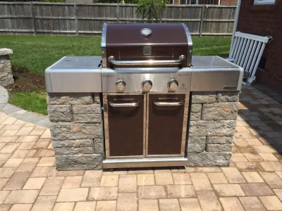 Patio and Grill Cooking Area Project — Landscape Construction project by Dreamscape Designers Landscape Company in Chesapeake