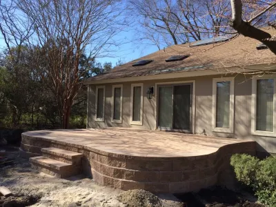 Backyard Patio — Landscape Construction project by Dreamscape Designers Landscape Company in Virginia Beach