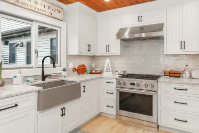 A Festive Coastal Kitchen — Custom Home Builders project by Baine Contracting, Inc.