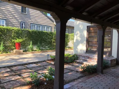 Spanish + Brick — Landscape Construction project by Drip DTS Design And Build in Pasadena