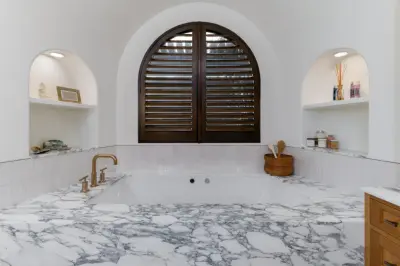 Italian Master Bath at Spanish Oaks — Kitchen Remodeling project by New Creations Custom Kitchen And Bath