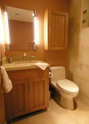 Oakland Bath Renovation at Starview Drive — Kitchen Remodeling project by Custom Kitchens By John Wilkins, Inc.