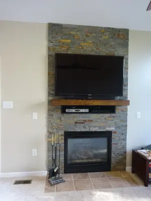 Rock Hearth and Mantel — Kitchen Remodeling project by Triple L Construction LLC