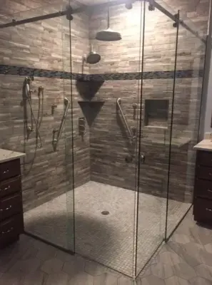 Rock Shower — Kitchen Remodeling project by Jim Martin Construction