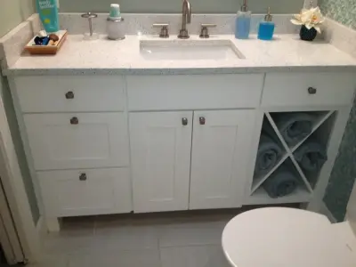 Stratham NH Bathroom Makeover — Kitchen Remodeling project by The Design Center At Ricci Lumber