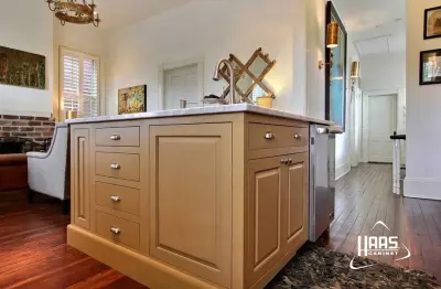 Georgetown Maple Mustard with a Black & Spicy Twist — Kitchen Remodeling project by Haas Cabinets