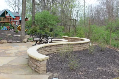 Upscale Patio in the Woods — Landscape Construction project by Eagleson Landscape Co.