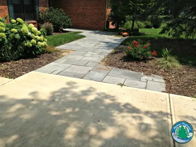 Bluestone Walkway — Landscape Construction project by Eagleson Landscape Co. in Carmel