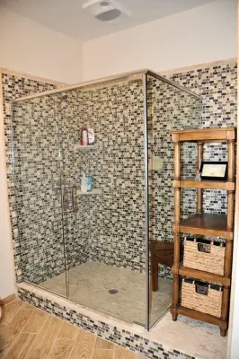Sunset Hills Tiled Shower — Kitchen Remodeling project by More For Less Remodeling