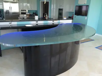 THINKGLASS Countertop Naples — Kitchen Remodeling project by Allied Kitchen, Bath, Home And Outdoor Living