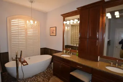 Suarez Restroom Renovation — Kitchen Remodeling project by The Bath And Kitchen Gallery, Inc.