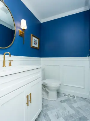 Urban and Rural Powder Room — Kitchen Remodeling project by More For Less Remodeling