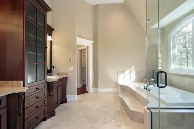 Classic Bathroom with Freestanding Tub by Heather's Kitchens Baths & More
