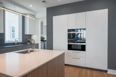 Walnut and Matte Kitchen Design Transformation in Chevy Chase MD — Kitchen Remodeling project by UCS Kitchen Design