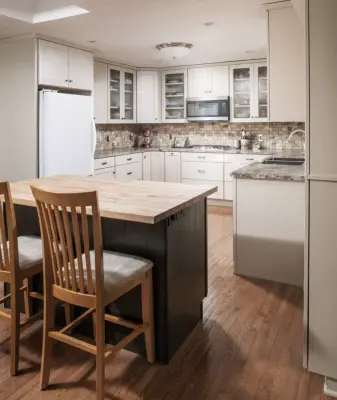 Travertine Culinary Space — Kitchen Remodeling project by HC Remodel & Design