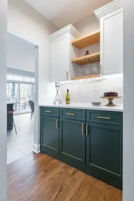 Dual Tone Contemporary Kitchen and Half Bathroom in Towaco — Kitchen Remodeling project by JMC Home Remodeling