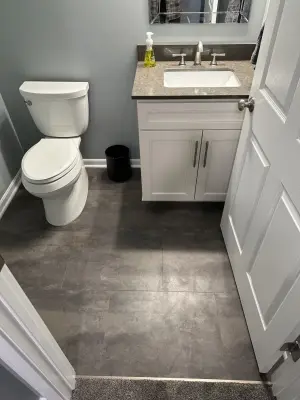 Distinctive Workspace Basement Area — Kitchen Remodeling project by Medina Exteriors & Remodeling