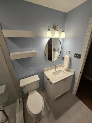 Upper Level Guest Bathroom — Kitchen Remodeling project by Artisan Tile Remodeling