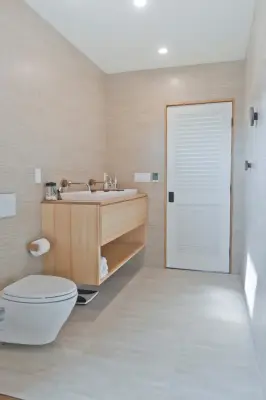 Bali-Inspired Spa Bathroom at Venice Beach — Kitchen Remodeling project by Concept Renovations, Inc.