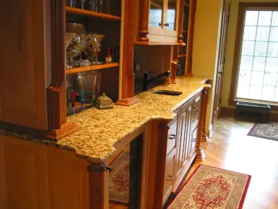 Victorian Culinary Space & Beverage Area — Kitchen Remodeling project by Stone Kitchens