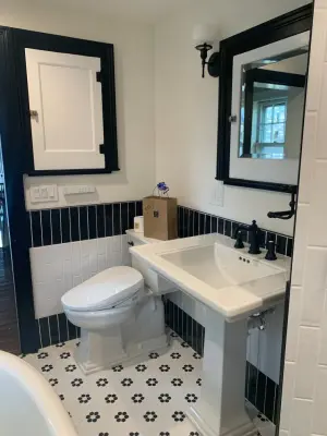 Classic Monochrome Bathroom — Kitchen Remodeling project by JMC Home Remodeling