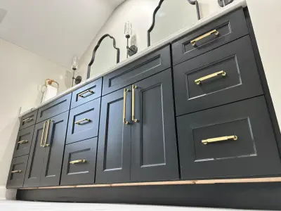 Retro Elegant Restroom — Kitchen Remodeling project by Tmc Construction Services INC
