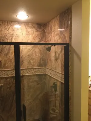 Shower with easy access — Kitchen Remodeling project by Re-Bath