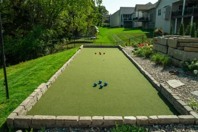 Backyard Bocce and Poolscape — Landscape Construction project by Elevate Outdoor