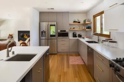 Cozy Modern Kitchen and Living Space in Arcadia — Kitchen Remodeling project by Metropolis Drafting And Construction Inc