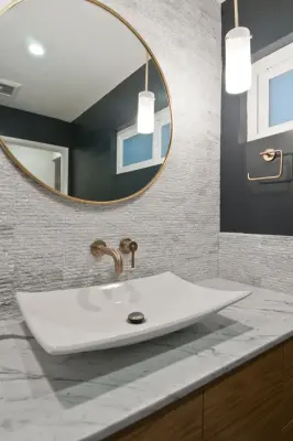 Sierra Madre - Cozy Powder Room Design — Kitchen Remodeling project by Concept Renovations, Inc.