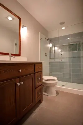 Lakeside Luxury Bathroom — Kitchen Remodeling project by Leigh Lusk Interiors