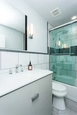Contemporary Bathroom in West County — Kitchen Remodeling project by More For Less Remodeling