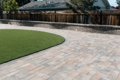 Modern Backyard Pavers — Landscape Construction project by Empire Pavers Corp. in San Jose