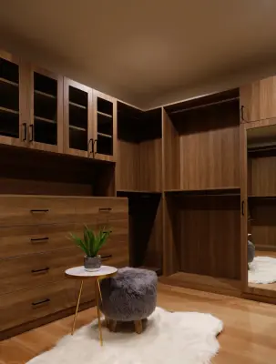West Hollywood - Tailored Walk-in Closet — Kitchen Remodeling project by Concept Renovations, Inc.