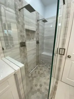 Weston Primary Bathroom — Kitchen Remodeling project by All Wood Kitchens & Closets