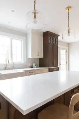 Madison, NJ Kitchen Expansion with White and Wood Elements — Kitchen Remodeling project by Robinwood Kitchens