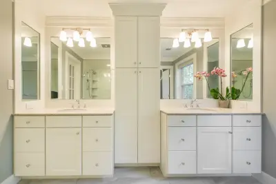 Sophisticated White Bathrooms in Morristown — Kitchen Remodeling project by JMC Home Remodeling