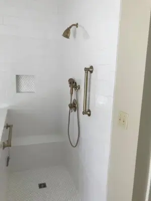 Light-Colored Bathroom - Shower and Bathtub — Kitchen Remodeling project by Northshore Renovations