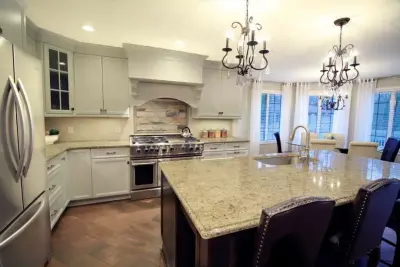 Elegant and Charming White Kitchen — Kitchen Remodeling project by Conrad Kitchen, Bath And Remodeling LLC