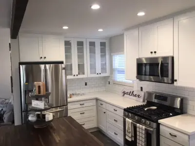 Light-Colored Shaker Style Kitchen Cabinets — Kitchen Remodeling project by Michael E. White