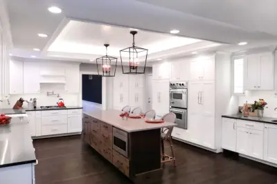 Tray Ceiling Kitchen in White — Kitchen Remodeling project by Rothgangel Cabinetry And Home Improvement