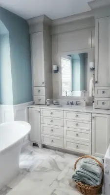 Curved River Primary Bathroom — Kitchen Remodeling project by Bekah Wagner Design