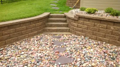 Backyard Space with Pool and Fire Pit — Landscape Construction project by Executive Lawn & Landscaping, LLC.