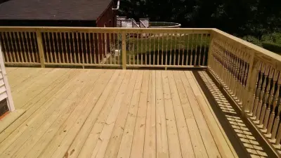 Classic Hillsborough Encircling Pressure-Treated Deck — Kitchen Remodeling project by North Summit Builders LLC