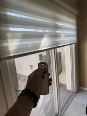 Installation of Motorized Cellular Shades for Karen – South 30th Way, Phoenix — Home Renovation & Remodeling Services project by Arizona Window Coverings Center