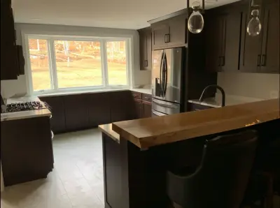 Updated Kitchen Cabinets — Home Renovation & Remodeling Services project by M.I.B. Construction & Hilltown Custom Cabinetry