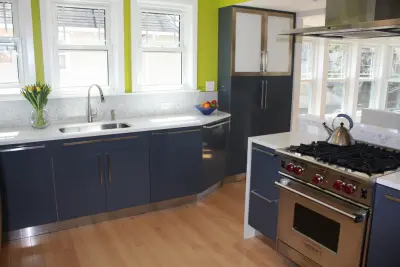 Contemporary Kitchen Design Featuring Neon Highlights by Cambridge Home Renovations