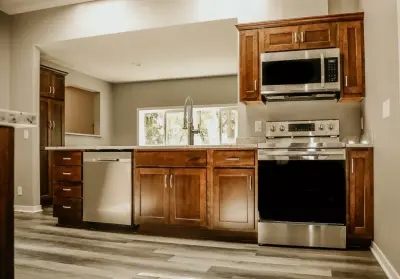 Bright Kitchen with Skylights and Exposed Beams — Home Renovation & Remodeling Services project by Paul Davis Restoration-Lincoln